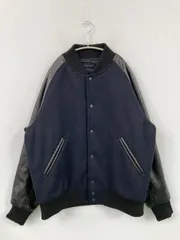 UNIQLO ユニクロ スタジャン XL ネイビー 合成皮革/人工皮革 無地 フードなし メンズ