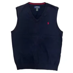 POLO RALPH LAUREN ポロラルフローレン ニットベスト ノースリーブ 紺 XLサイズ Ｖネック セーター トップス メンズ ファッションのサムネイル