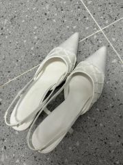BENIR ウェディングシューズ 37 / サテン スリングバック / 箱付き