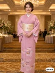 きもの蔵 ◆【4831】人間国宝・羽田登喜男　訪問着　鴛鴦［良品］のサムネイル