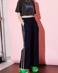 MAISON SPECIAL メゾンスペシャル スラックス 36 ネイビー レディースのサムネイル