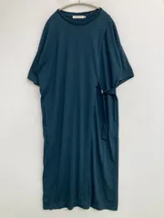 AMERICAN HOLIC アメリカンホリック ワンピース M ブルー 無地 リボン 半袖 ミモレ・半端丈 フレア レディースのサムネイル