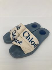Chloé ストラップサンダル WOODY ウェッジエスパドリーユ ベージュ