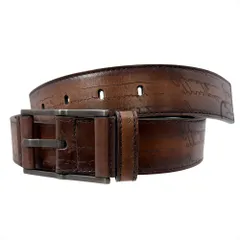 ベルルッティ Berluti クラシック カリグラフィー ベルト 112cm ブラウン シルバー金具 L1108 95cm メンズ【中古】のサムネイル