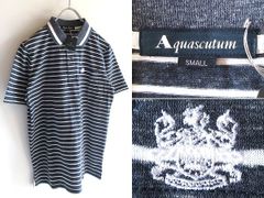 Aquascutum アクアスキュータム ポロシャツ 総柄 M クリーニング済