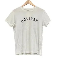 美品 HOLIDAY ホリデイ ロゴ クルーネック Tシャツ ホワイト レディース 古着 中古 USEDのサムネイル