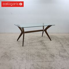 ダイニングテーブル Calligaris TOKYO Φ1100・ガラス天板 - メルカリ