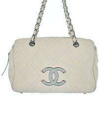 CHANEL カンボンライン ボーリングバッグ ホワイト☆フランス本店で 