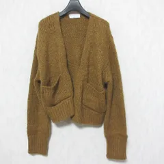美品 TRICOTS JEAN MARC トリコットジャンマルク モヘヤブレンド ニット カーディガン ブラウン レディース 古着 中古 USEDのサムネイル