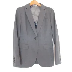 美品 Aquascutum アクアスキュータム ストレッチ 1B シングル テーラードジャケット 6 グレー レディース 古着 中古 USEDのサムネイル