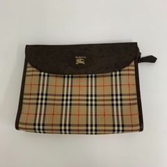 美品】Burberrys バーバリー クラッチバッグ ノバチェック ホース