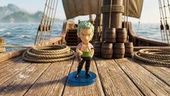 ONE PIECE 로로노아·조로 피규어 현상품 원피스 스트라이프 셔츠 워코레