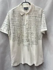 エンポリオアルマーニ オールオーバー ロゴ ポロシャツ L