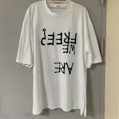 新品/在庫整理 裾スリット オーバーサイズ ロング半袖Tシャツのサムネイル