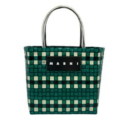 未使用】グリーン 天然繊維製 MARNI MARKETスモールバッグ - メルカリ
