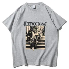 ロックバンド フリートウッド・マック プリント Tシャツ 半袖 メンズ カジュアル ストリート 通勤通学 グレーのサムネイル