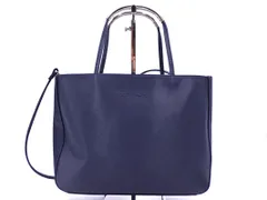 Courreges クレージュ 2WAY ショルダー バッグ 紺 ■■ レディースのサムネイル