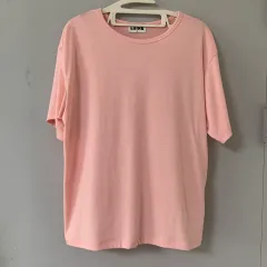新品/在庫整理 無地 ルーズフィット 半袖Tシャツ (ピンク)のサムネイル
