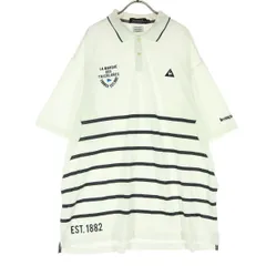美品 le coq sportif ルコックスポルティフ ワンポイントロゴ 半袖 ポロシャツ 4L ホワイト メンズ 古着のサムネイル