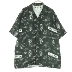 Mark Gonzales マークゴンザレス キートーク KEYTALK コラボ 総柄 半袖 オープンカラーシャツ M ブラック メンズ 古着のサムネイル