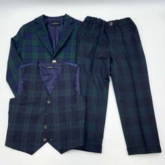 グリーンレーベルリラクシング 子供服 フォーマル 3ピース セット 120