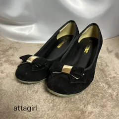 【attagirl】可愛い リボン スウェード パンプスのサムネイル
