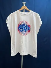 サンドロ スパンコール ロゴ 半袖Tシャツ 白 新品級のサムネイル