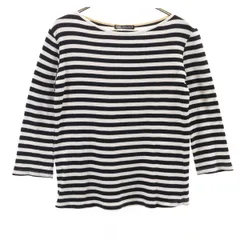 ZARA ザラ ボーダー 7分袖 Tシャツ S ホワイト系 レディース 古着