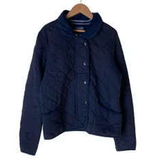 良品 POLO JEANS COMPANY Ralph Lauren ポロジーンズカンパニー ラルフローレン ラウンドカラー キルティング ジャケット L ネイビー レディース 古着 中古 USEDのサムネイル