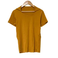 美品 JURGEN LEHL ヨーガンレール 半袖 襟付き カットソー Tシャツ M マスタード レディース 古着 中古 USEDのサムネイル