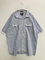 DANIEL CREMIEUX シャツ/ブラウス スカイブルー コットン 無地 バックプリント 刺繍 ミドル丈 半袖 オープンカラー メンズのサムネイル