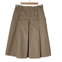 美品 Carven カルヴェン ボックスプリーツ フレアスカート 38 ベージュ レディース 古着 中古 USEDのサムネイル