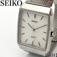 稼働品 Working item セイコー SEIKO 腕時計 メンズ Men クォーツ Quartz 5E31-5A70 スピリット SPIRIT スクエア タンク ヴィンテージ シルバー メッシュベルト アナログ 1131のサムネイル