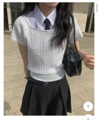 anyonemore エニワンモア 죠이 Starship Square スタシ ケーブル編み 半袖 Tシャツのサムネイル