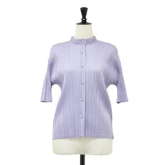 PLEATS PLEASE プリーツプリーズ シャツ ライラック サイズ:3(L) | プリーツ スタンドカラーシャツ / カーディガン | 半袖 ハイネック | 日本製 トップス【レディース】【中古】のサムネイル