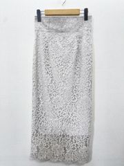 NOBLE ノーブル リバーレース Iライン スカート size36(M)/ベージュ