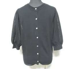 美品 25SS LOUNGEDRESS  ラウンジドレス シアー半袖2WAYニットカーデ カットソー LDZ1051505A0005 サイズF ブラック レディース 古着 中古 USEDのサムネイル