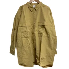 未使用 earthy アーシー オーバーサイズシャツ サイズF マスタード レディース 古着 中古 USEDのサムネイル