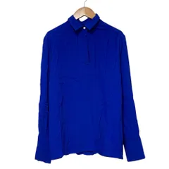 美品 MARELLA マレーラ シルクブレンド シフォン ブラウス サイズ36 ブルー レディース 古着 中古 USEDのサムネイル