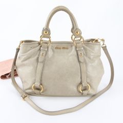 miu miu 2WAYハンドバッグ メタリックゴールド本物！お洒落レアバッグ