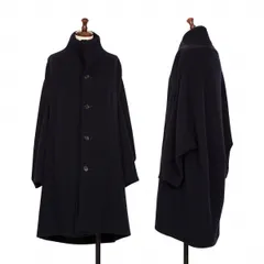 ジュンヤワタナベ コムデギャルソンJUNYA WATANABE COMME des GARCONS フェイクファートリムオフショルダーコート 紺黒XSのサムネイル