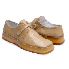 ジルサンダーJIL SANDER クリアソールエナメルスクエアトゥシューズ モカベージュ37(23.5位)のサムネイル