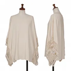ヴィヴィアンタムVIVIENNE TAM レース切替ニットポンチョ ベージュのサムネイル