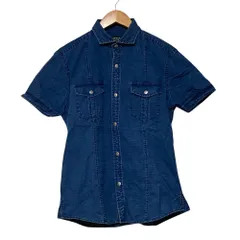 美品 EPOCA UOMO エポカウォモ デニム シャツ サイズ46 インディゴ メンズ 古着 中古 USEDのサムネイル