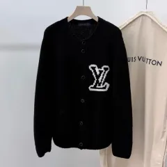 S+級/XL 25FW ルイヴィトン チャンキー インタルシア ニット カーディガン ブラックのサムネイル