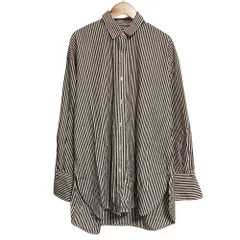 美品 Liesse リエス イージーケアビッグシャツ A0158FB266 ブラック ブラウン ホワイト レディース 古着 中古 USEDのサムネイル