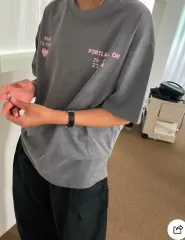PIGMENT ピグメント ハートレタリング 半袖Tシャツのサムネイル