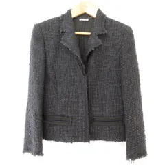 FOXEY フォクシー ニットツイードジャケット 20143 サイズ38 ネイビー レディース 古着 中古 USEDのサムネイル