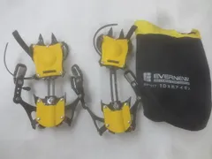  アウトドア EVERNEW 10本爪アイゼン 登山 イエロー ブラック 中古品のサムネイル