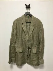 BENETTON 麻100％ CHECK ジャケットのサムネイル